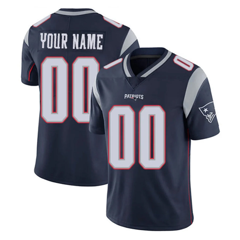 Kooe Custom NE.Patriots Navy Limited Vapor Home Game Any Name & Numbers Stitched Jerseys