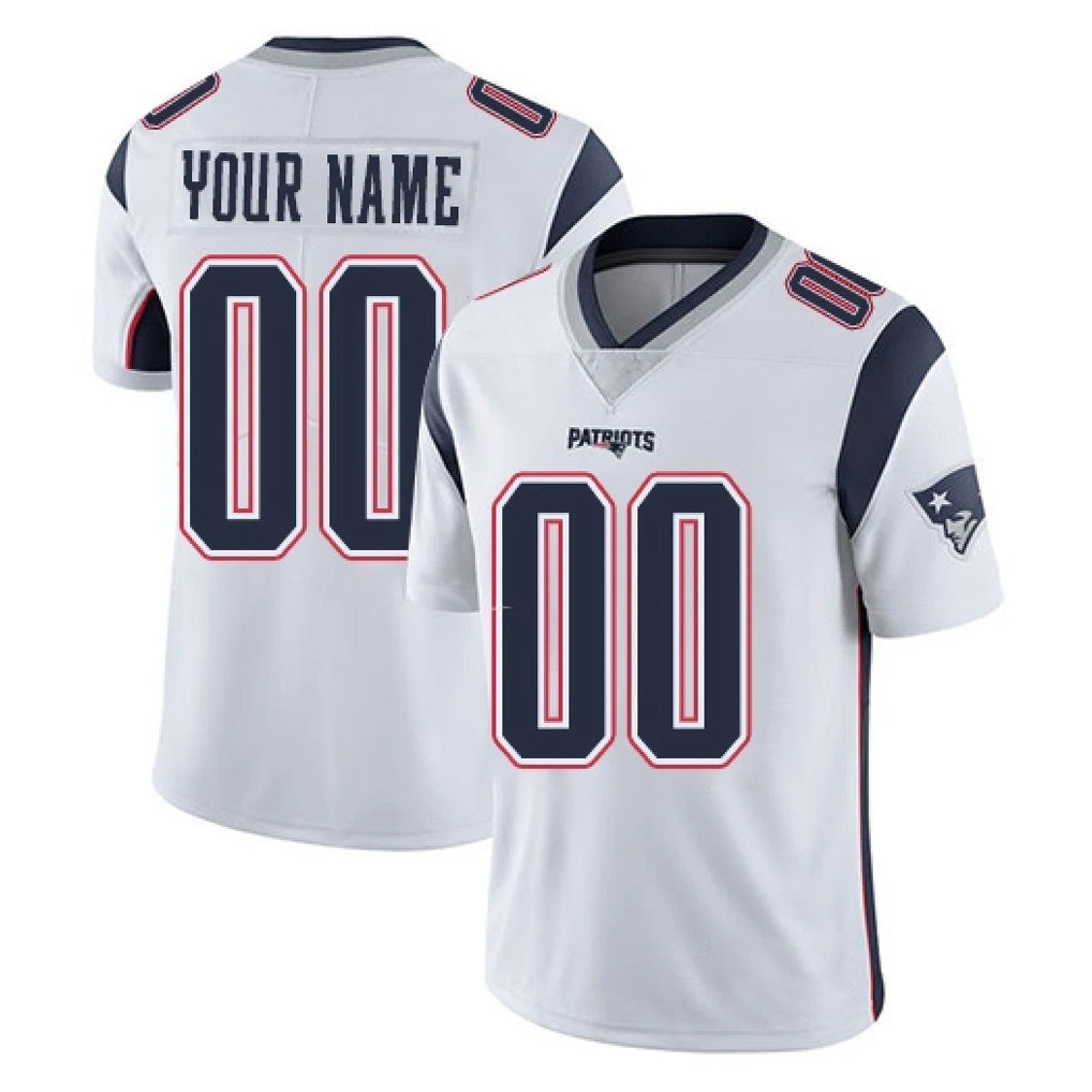 Kooe Custom NE.Patriots White Limited Vapor Home Game Any Name & Numbers Stitched Jerseys