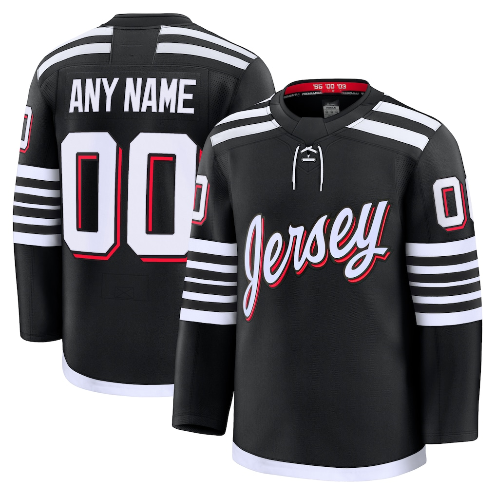 Kooe Custom N.Jersey Devils Black Alternate Premium Jerseys