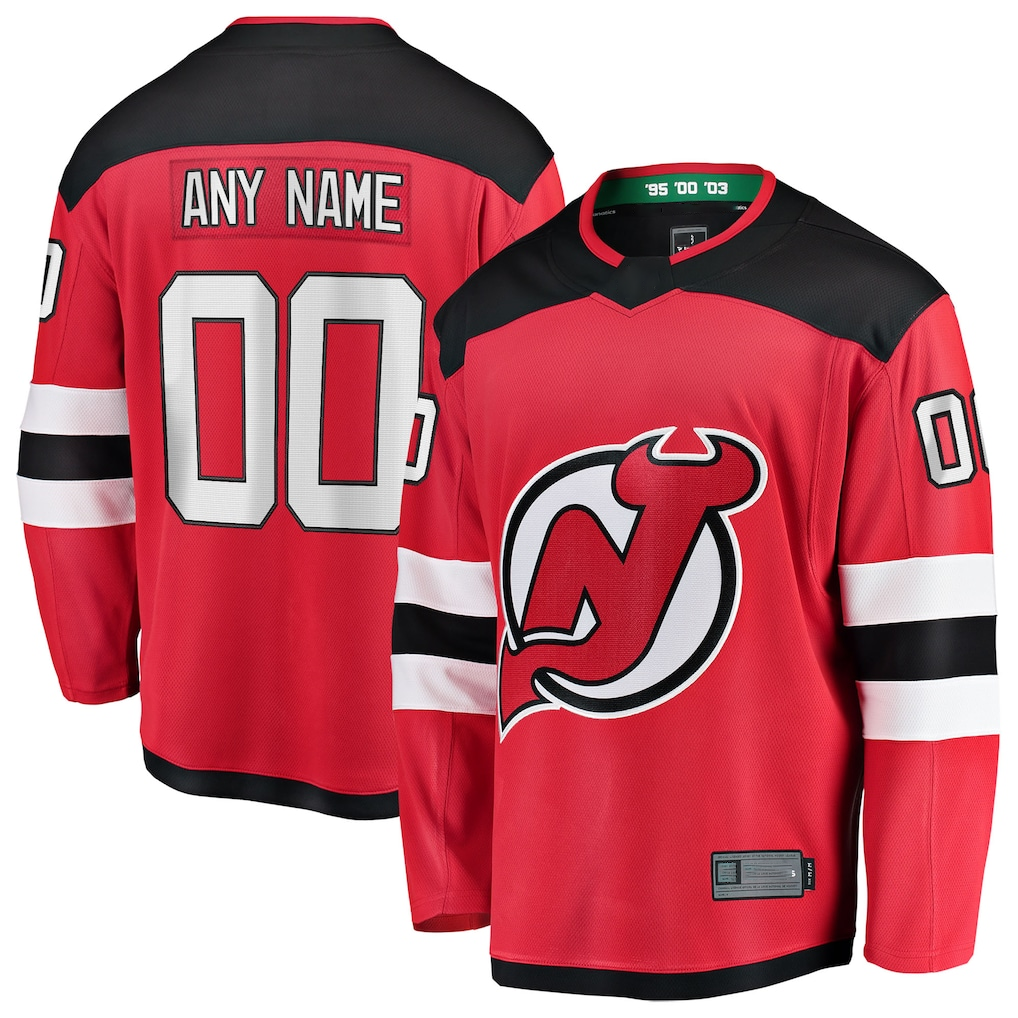 Kooe Custom N.Jersey Devils Red Home Breakaway Jerseys