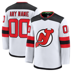 Kooe Custom N.Jersey Devils White Away Premium Jerseys