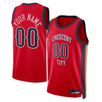 Kooe Custom NO.Pelicans Jordan Brand Red Swingman Stitched Jerseys- Statement Edition
