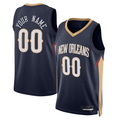 Kooe Custom NO.Pelicans Navy 2022-2023 Swingman Stitched Jerseys- Icon Edition
