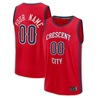 Kooe Custom NO.Pelicans Red Fast Break Stitched Jerseys- Statement Edition