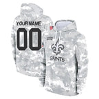 Kooe Custom NO.Saints Arctic Camo Salute to Service Pullover Hoodies Limited Game Any Name & Numbers Stitched Jerseys