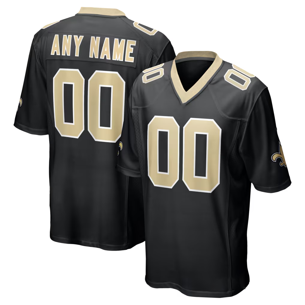 Kooe Custom NO.Saints Black Game Stitched Jerseys