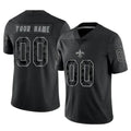 Kooe Custom NO.Saints Black Limited Reflective Home Game Any Name & Numbers Stitched Jerseys