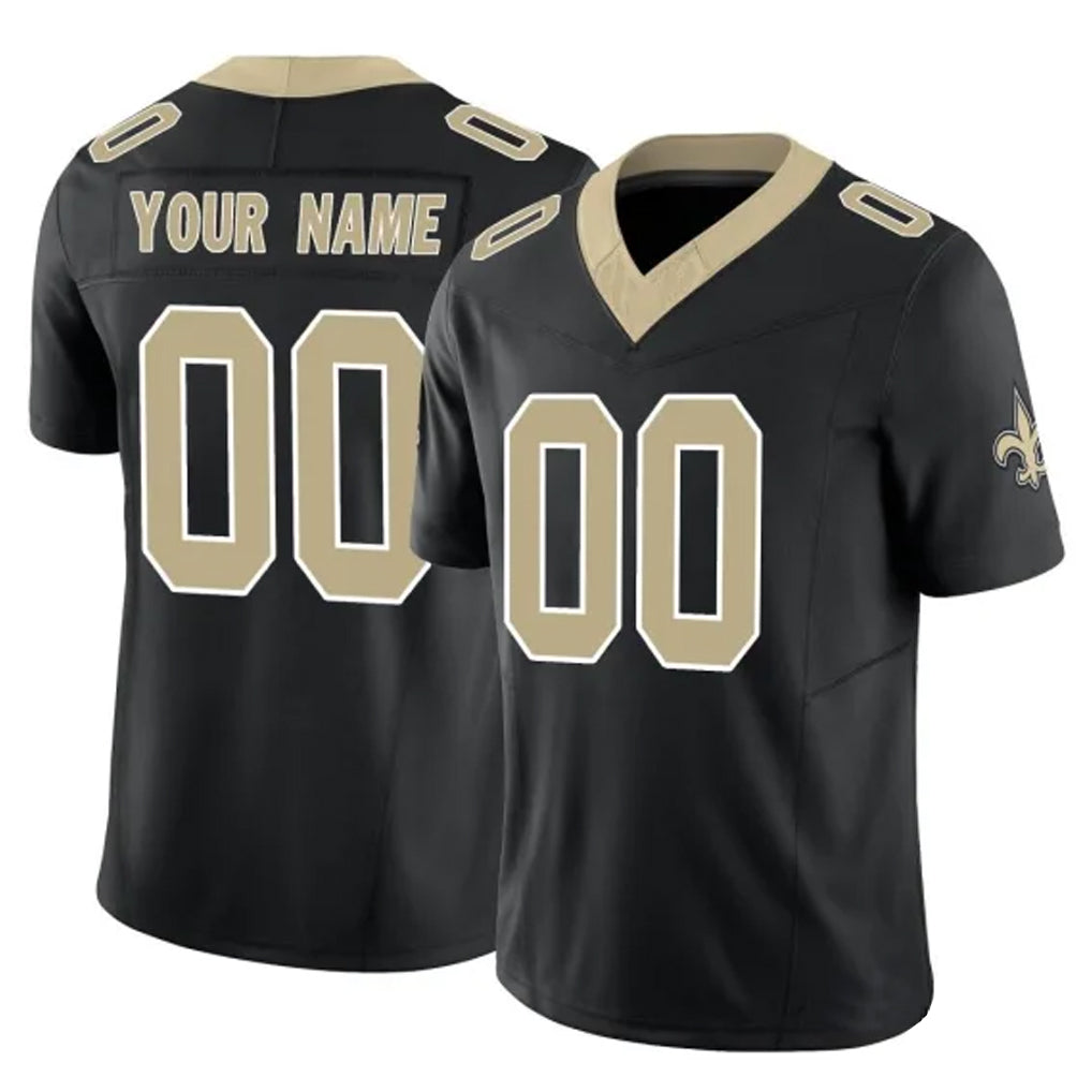 Kooe Custom NO.Saints Black Limited Vapor F.U.S.E. Home Game Any Name & Numbers Stitched Jerseys