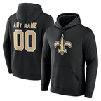 Kooe Custom NO.Saints Black Team Authentic Personalized Name & Number Hoodie Stitched Jerseys