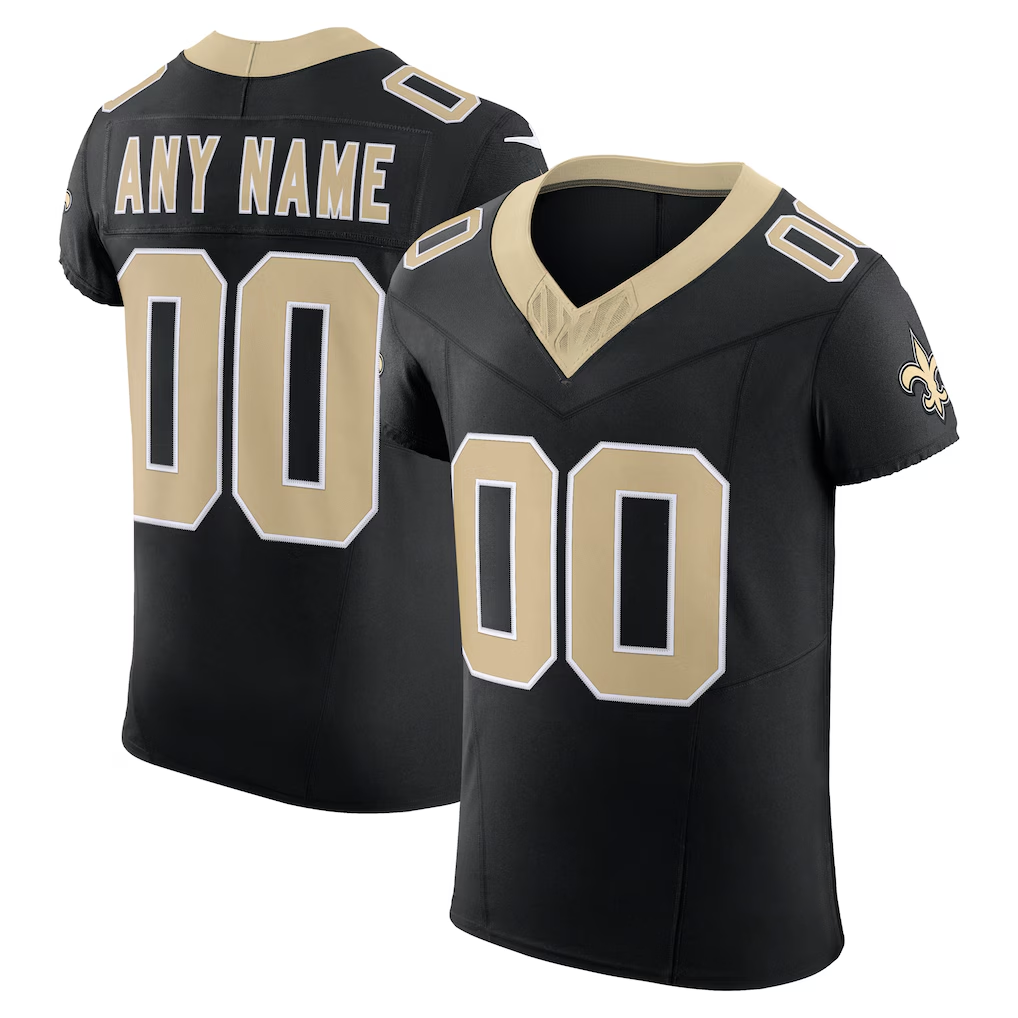 Kooe Custom NO.Saints Black Vapor F.U.S.E. Elite Stitched Jerseys