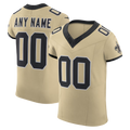 Kooe Custom NO.Saints Gold Alternate Vapor F.U.S.E. Elite Stitched Jerseys