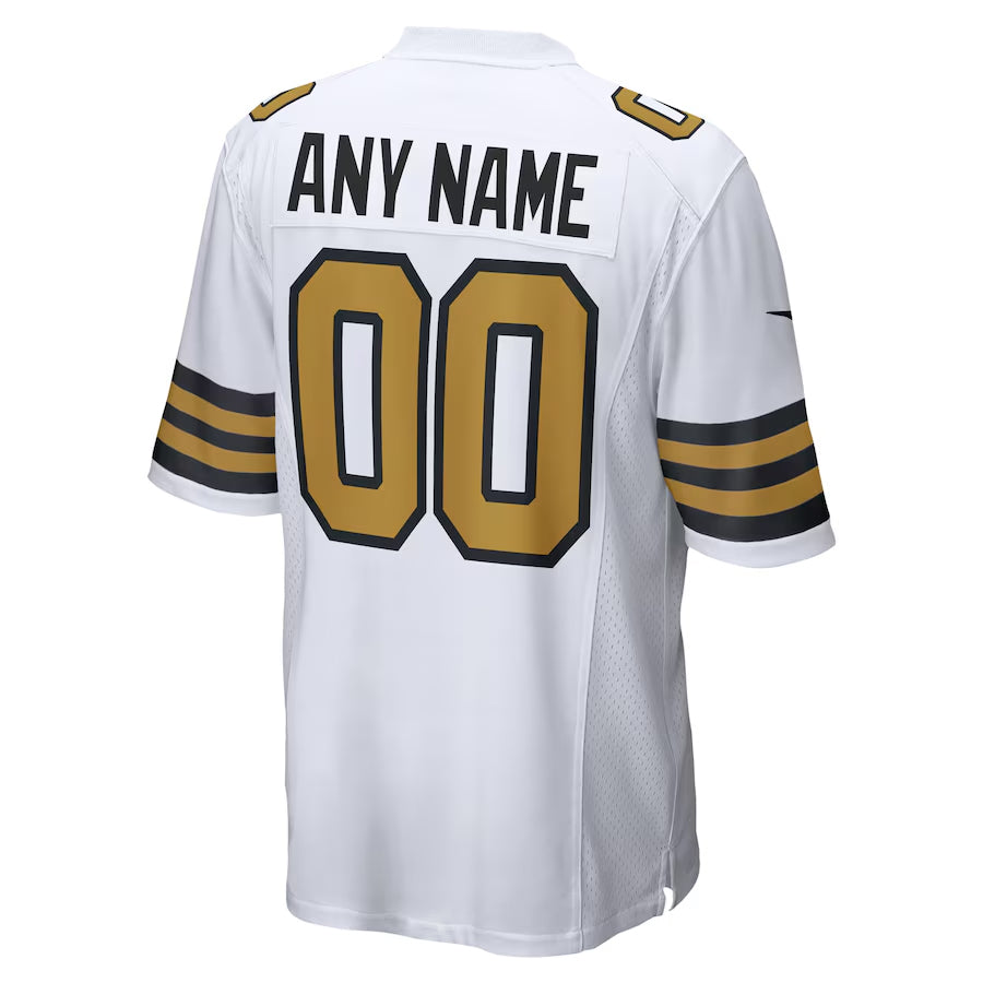Kooe Custom NO.Saints White Alternate Game Stitched Jerseys
