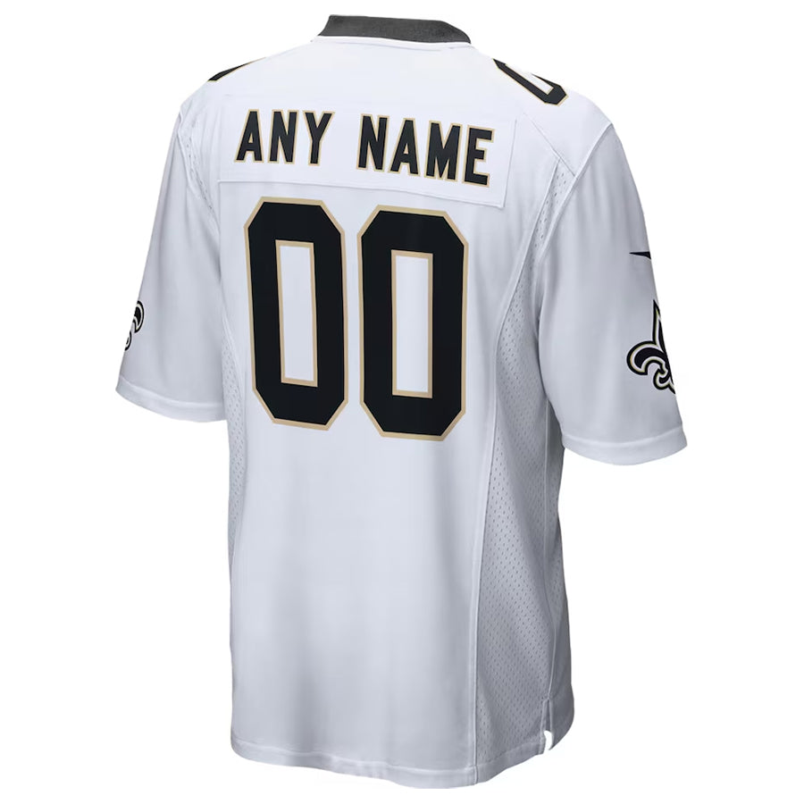 Kooe Custom NO.Saints White Home Game Stitched Jerseys