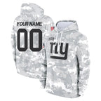 Kooe Custom NY.Giants Arctic Camo Salute to Service Pullover Hoodies Limited Game Any Name & Numbers Stitched Jerseys