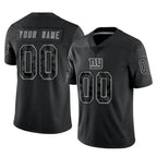 Kooe Custom NY.Giants Black Limited Reflective Home Game Any Name & Numbers Stitched Jerseys