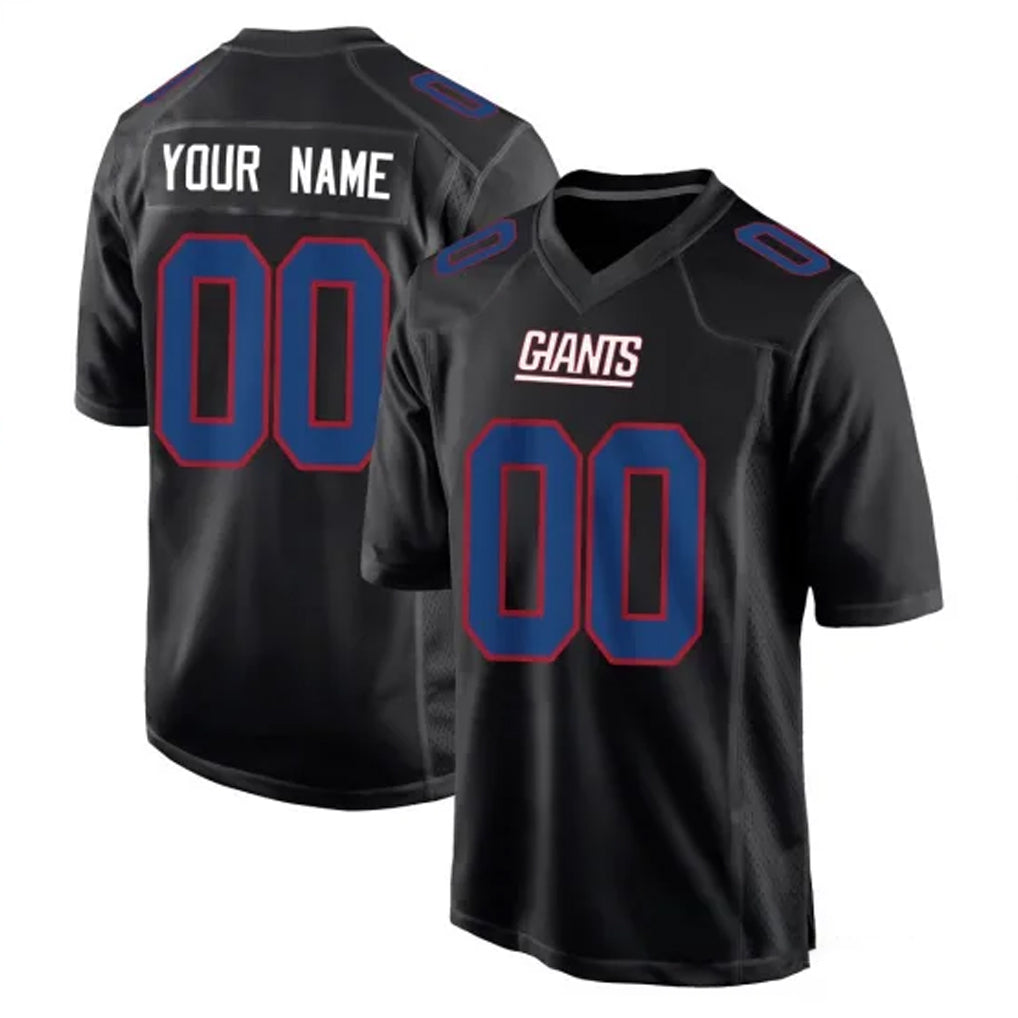 Kooe Custom NY.Giants Carbon Fashion Limited Home Game Any Name & Numbers Stitched Jerseys