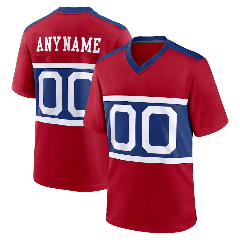 Kooe Custom NY.Giants Century Red Alternate Game Stitched Jerseys