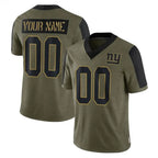 Kooe Custom NY.Giants Olive Salute To Service Limited Game Any Name & Numbers Stitched Jerseys