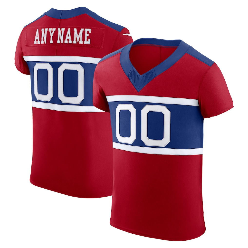Kooe Custom NY.Giants Red Alternate Vapor F.U.S.E. Elite  Stitched Jerseys