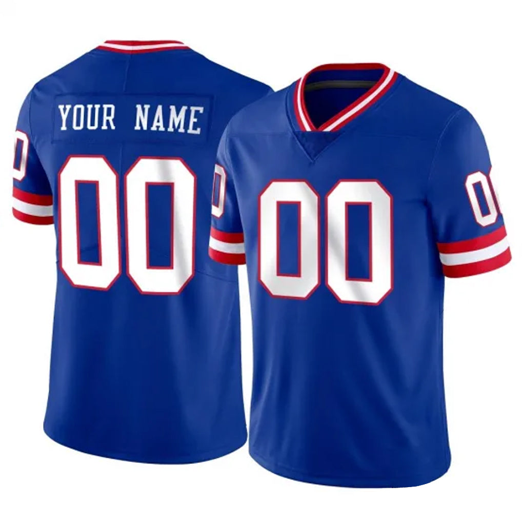 Kooe Custom NY.Giants Royal Classic Vapor Home Game Any Name & Numbers Stitched Jerseys