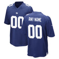 Kooe Custom NY.Giants Royal Home Game Any Name & Numbers Stitched Jerseys