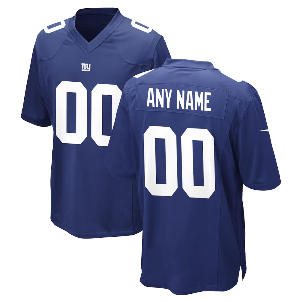 Kooe Custom NY.Giants Royal Home Game Any Name & Numbers Stitched Jerseys