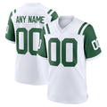 Kooe Custom NY.Jets White Classic Alternate Replica Stitched Jerseys