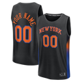 Kooe Custom NY.Knicks  Black Fast Break Jerseys - Icon Edition