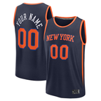Kooe Custom NY.Knicks  Navy Fast Break Jerseys - Statement Edition