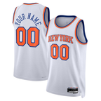 Kooe Custom NY.Knicks White Swingman Jerseys - Association Edition
