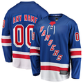 Kooe Custom NY.Rangers Blue Home Breakaway Jerseys