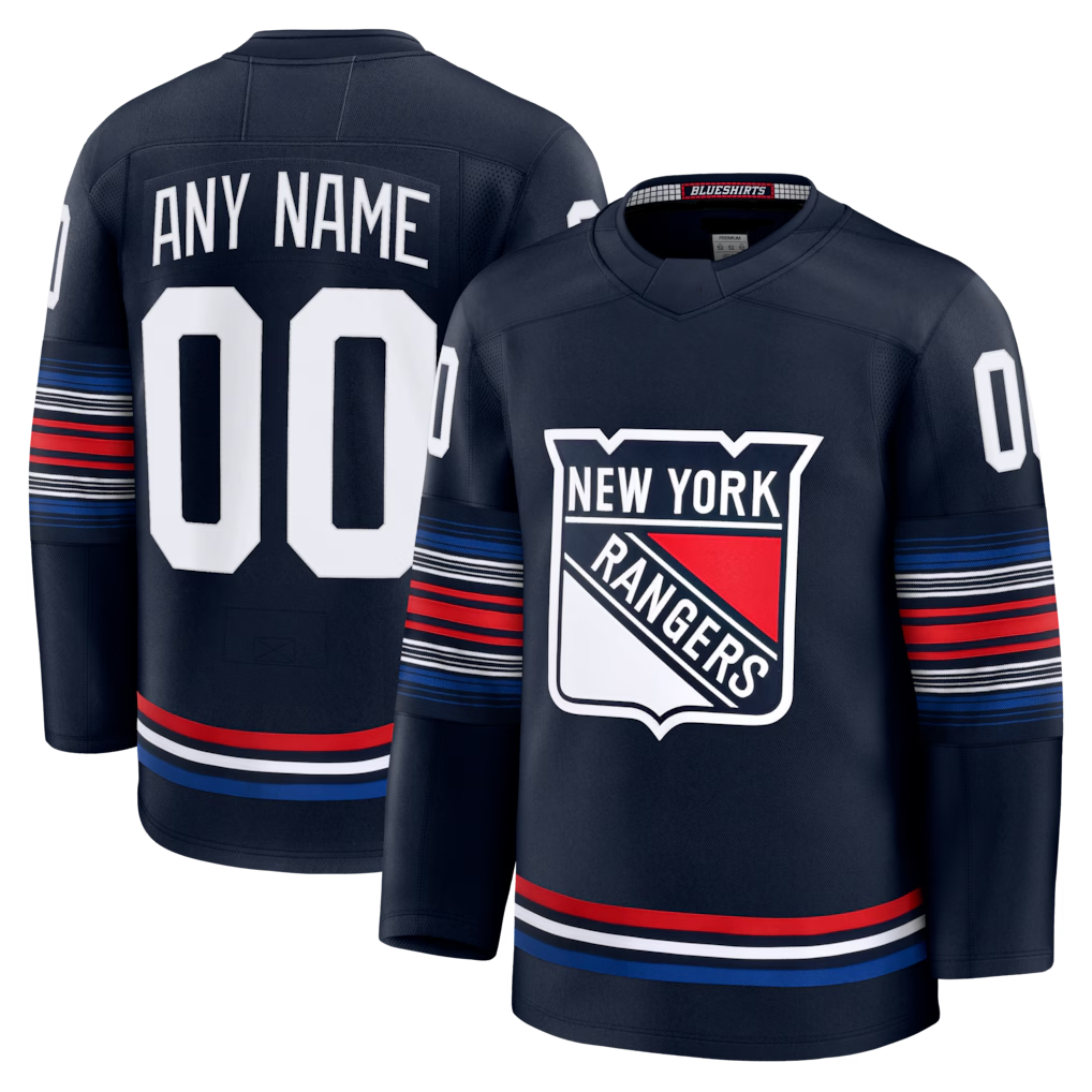 Kooe Custom NY.Rangers Navy Alternate Premium Jerseys