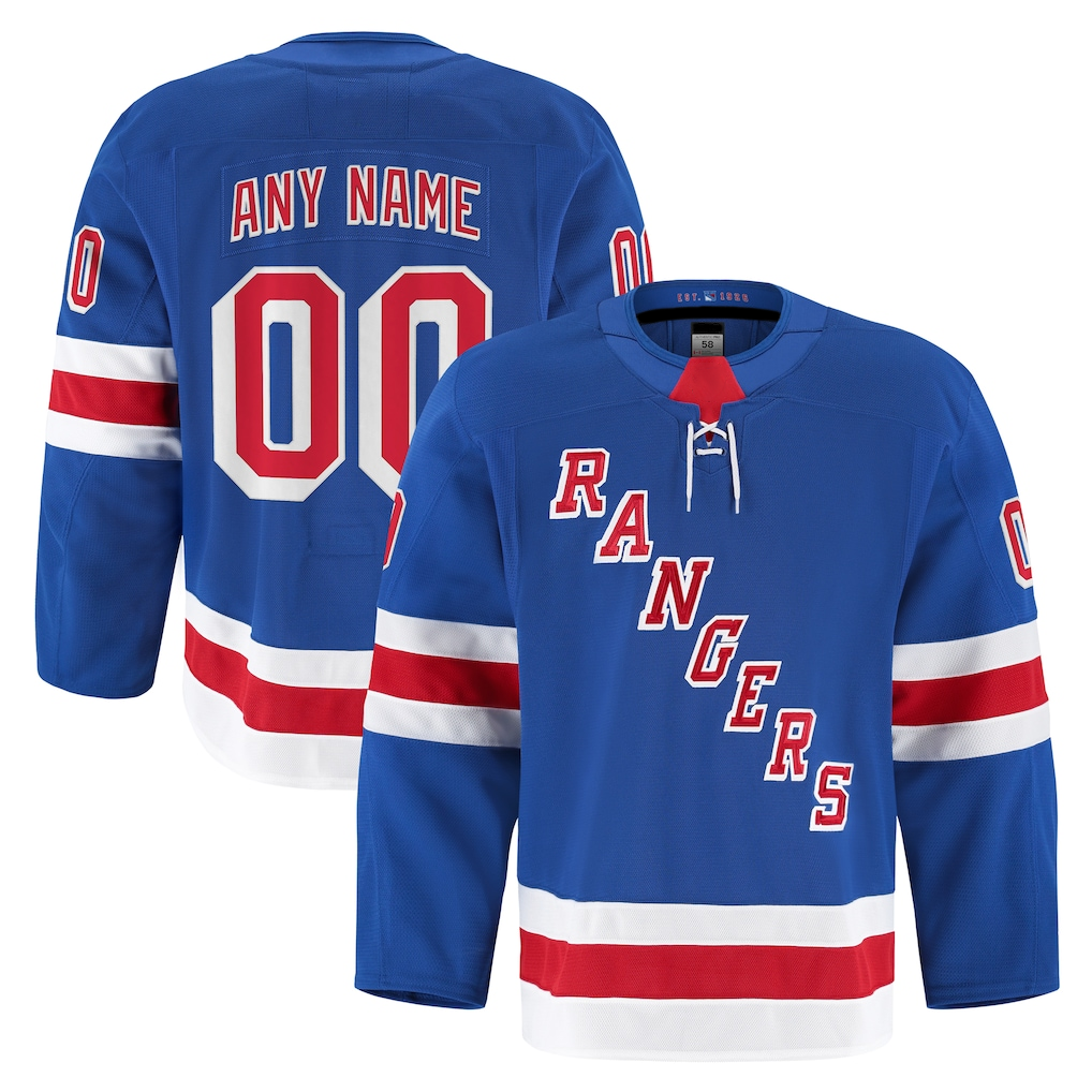 Kooe Custom NY.Rangers Royal Home Authentic Pro Jerseys