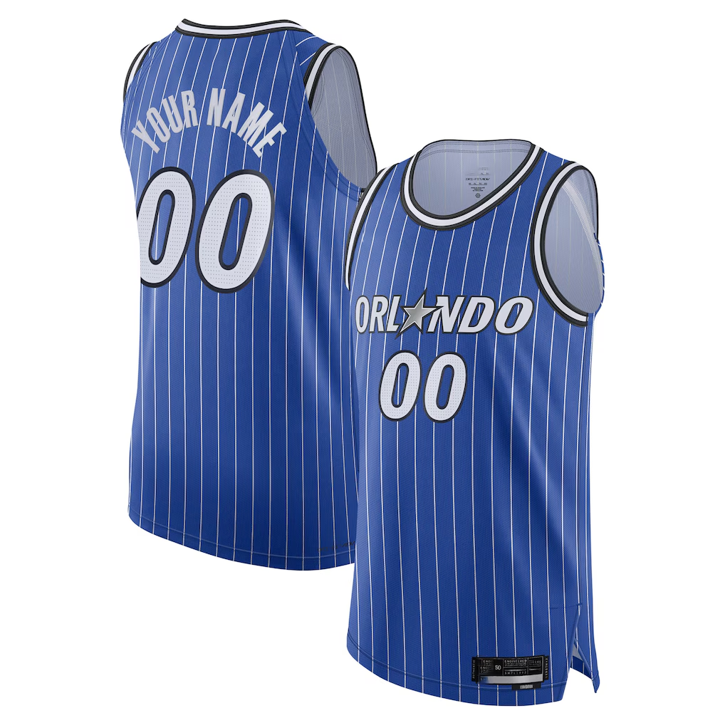 Kooe Custom O.Magic Blue Authentic Jerseys - Icon Edition
