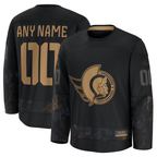 Kooe Custom O.Senators Black 2024 Military Appreciation Practice Jerseys