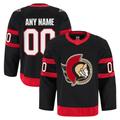 Kooe Custom O.Senators Black Home Authentic Pro Jerseys