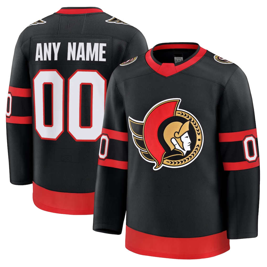Kooe Custom O.Senators Black Home Premium Jerseys