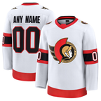 Kooe Custom O.Senators White Away Premium Jerseys