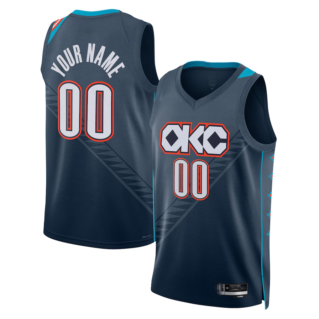 Kooe Custom OC.Thunder Blue 2025-2026 City Edition Swingman Stitched Jerseys
