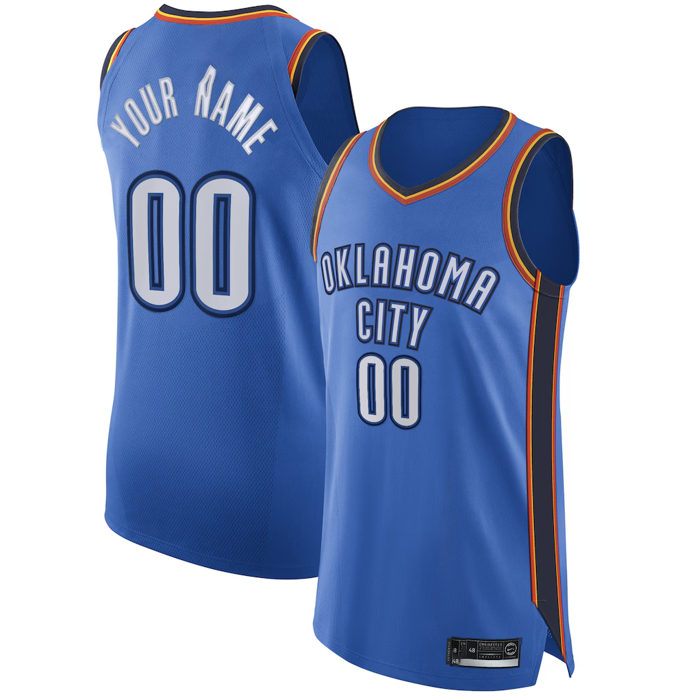 Kooe Custom OC.Thunder Blue Authentic Stitched Jerseys - Icon Edition