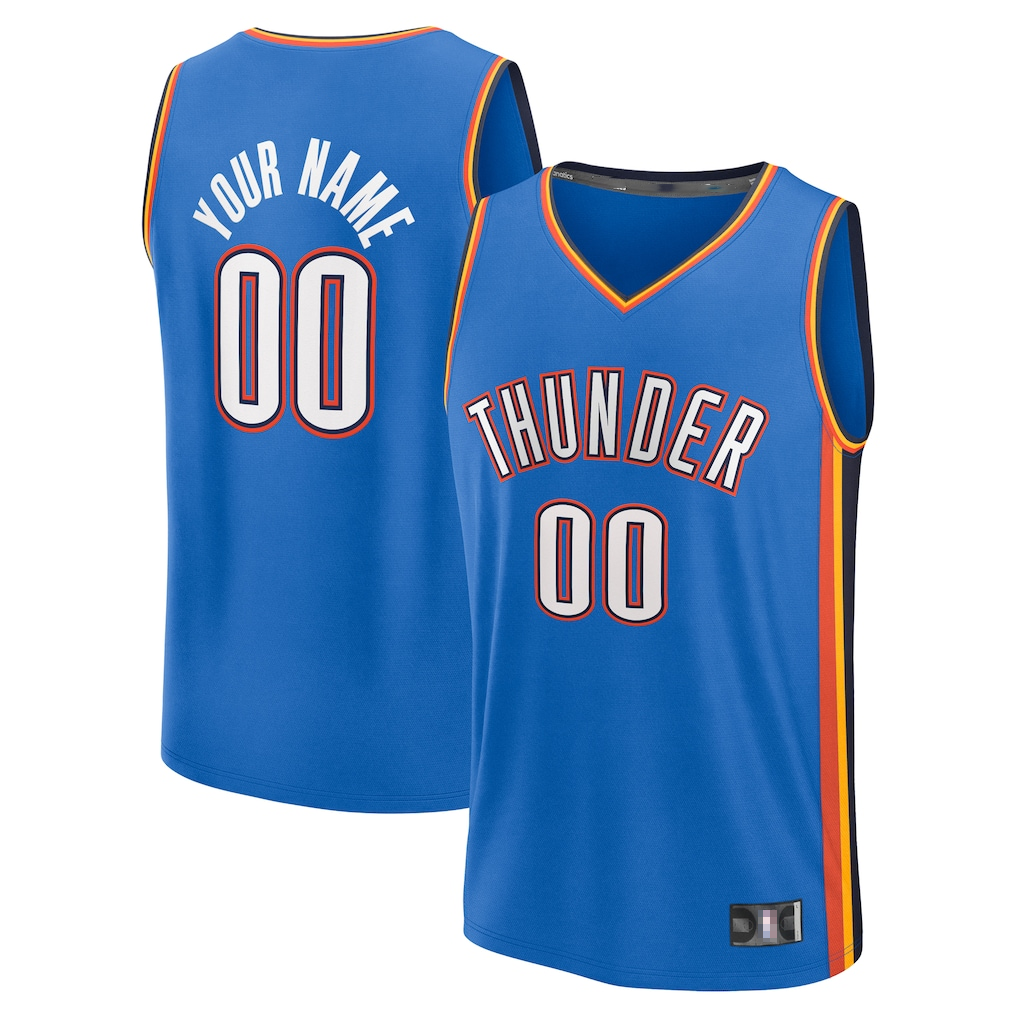Kooe Custom OC.Thunder Blue Fast Break Stitched Jerseys - Icon Edition