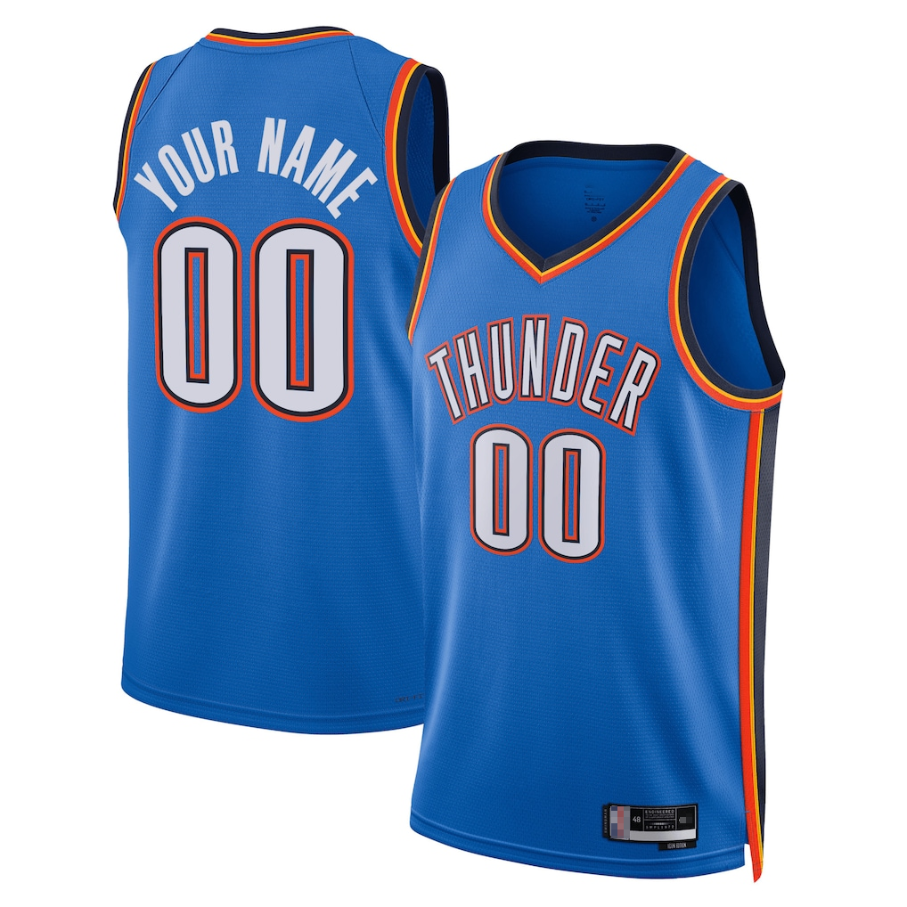 Kooe Custom OC.Thunder Blue  Fast Break Stitched Jerseys- Statement Edition