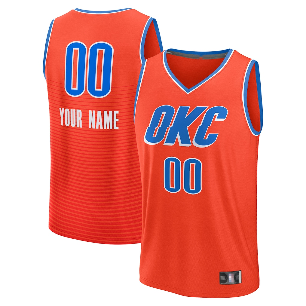 Kooe Custom OC.Thunder Orange Swingman Stitched Jerseys - Icon Edition