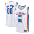 Kooe Custom OC.Thunder White Fast Break Stitched Jerseys- Association Edition