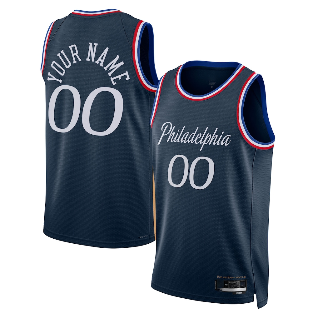 Kooe Custom P.76ers Navy 202526 City Edition Swingman Jerseys