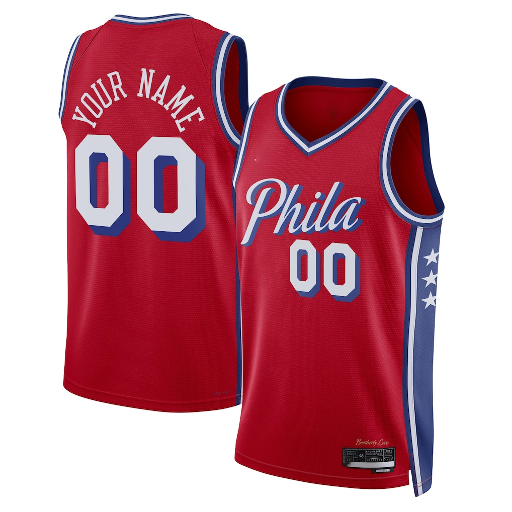 Kooe Custom P.76ers Red 202223 Swingman Jerseys - Statement Edition