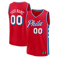 Kooe Custom P.76ers Red Fast Break Jerseys - Icon Edition