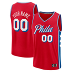 Kooe Custom P.76ers Red Fast Break Jerseys - Icon Edition
