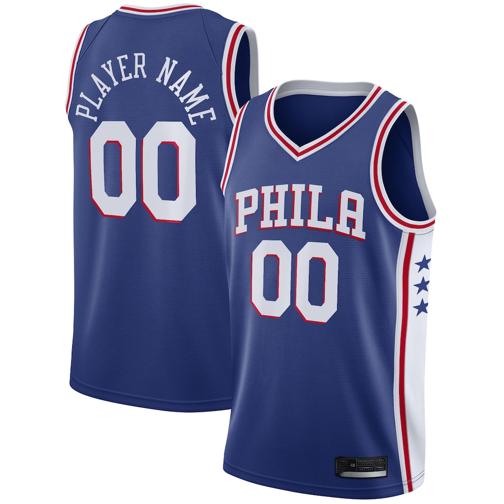 Kooe Custom P.76ers Royal 2020-21 Swingman Jerseys - Icon Edition