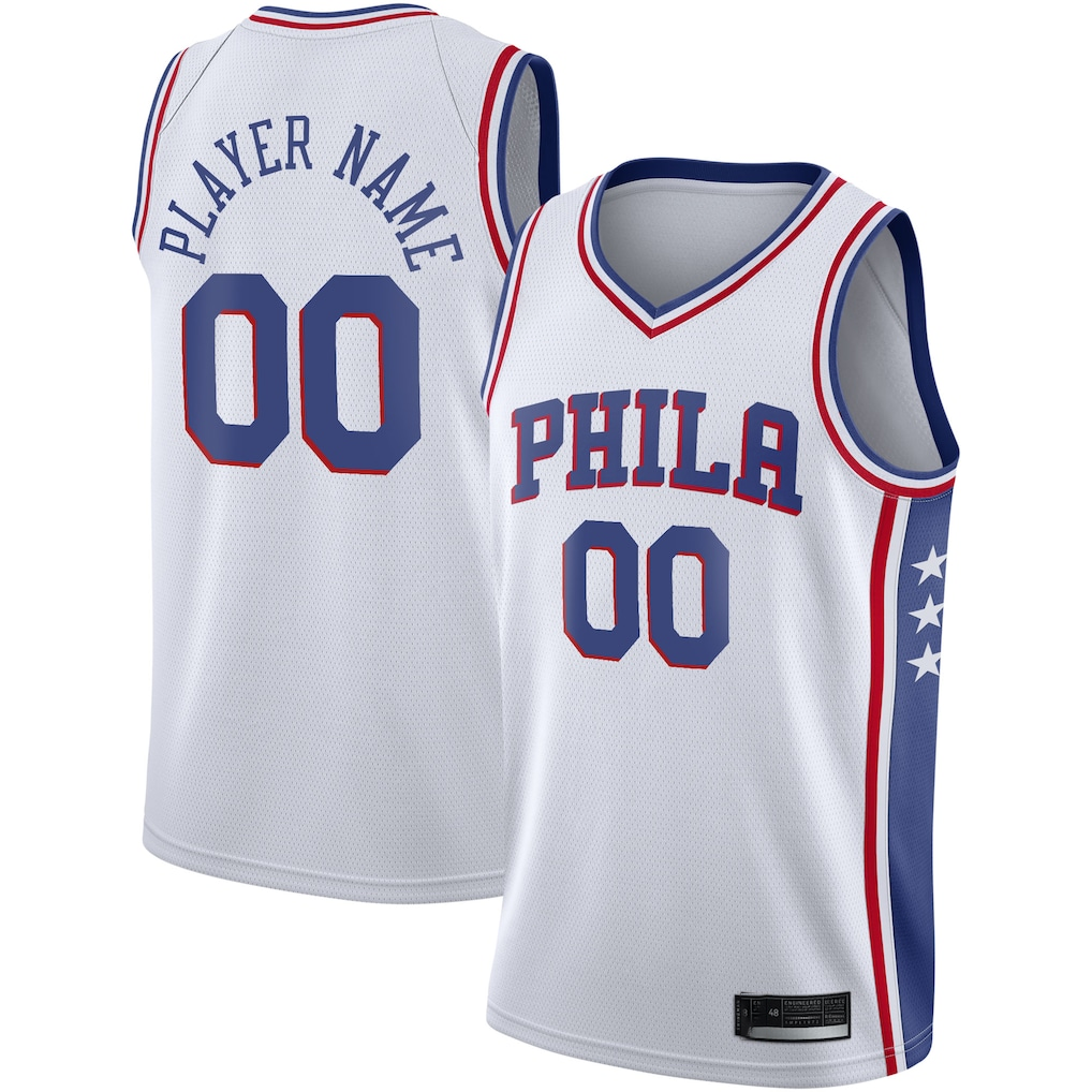 Kooe Custom P.76ers White 2020-21 Swingman Jerseys - Association Edition